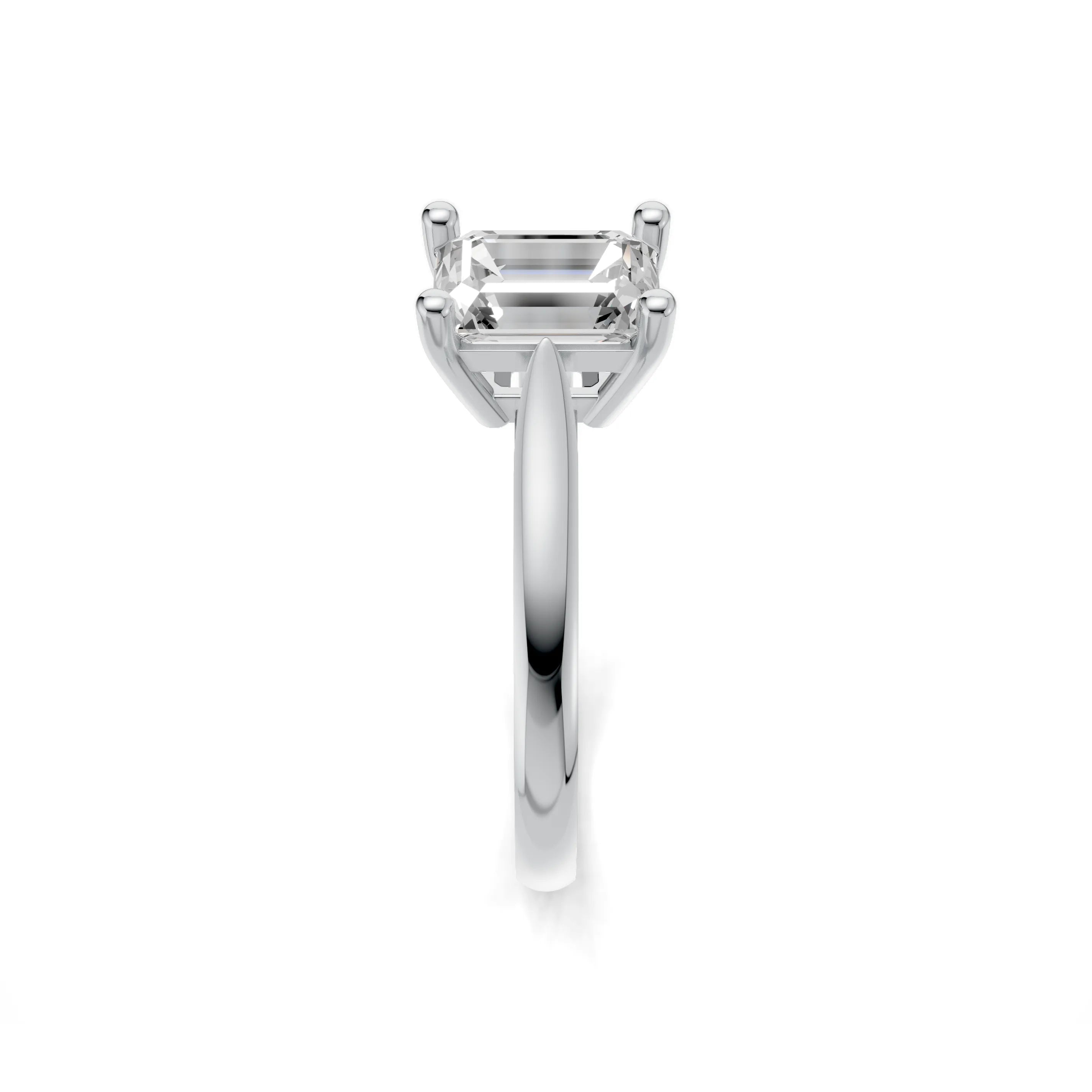 Pargold Solid Gold Clarion Solitaire Ring -Silver_Diamond_Static_Silver