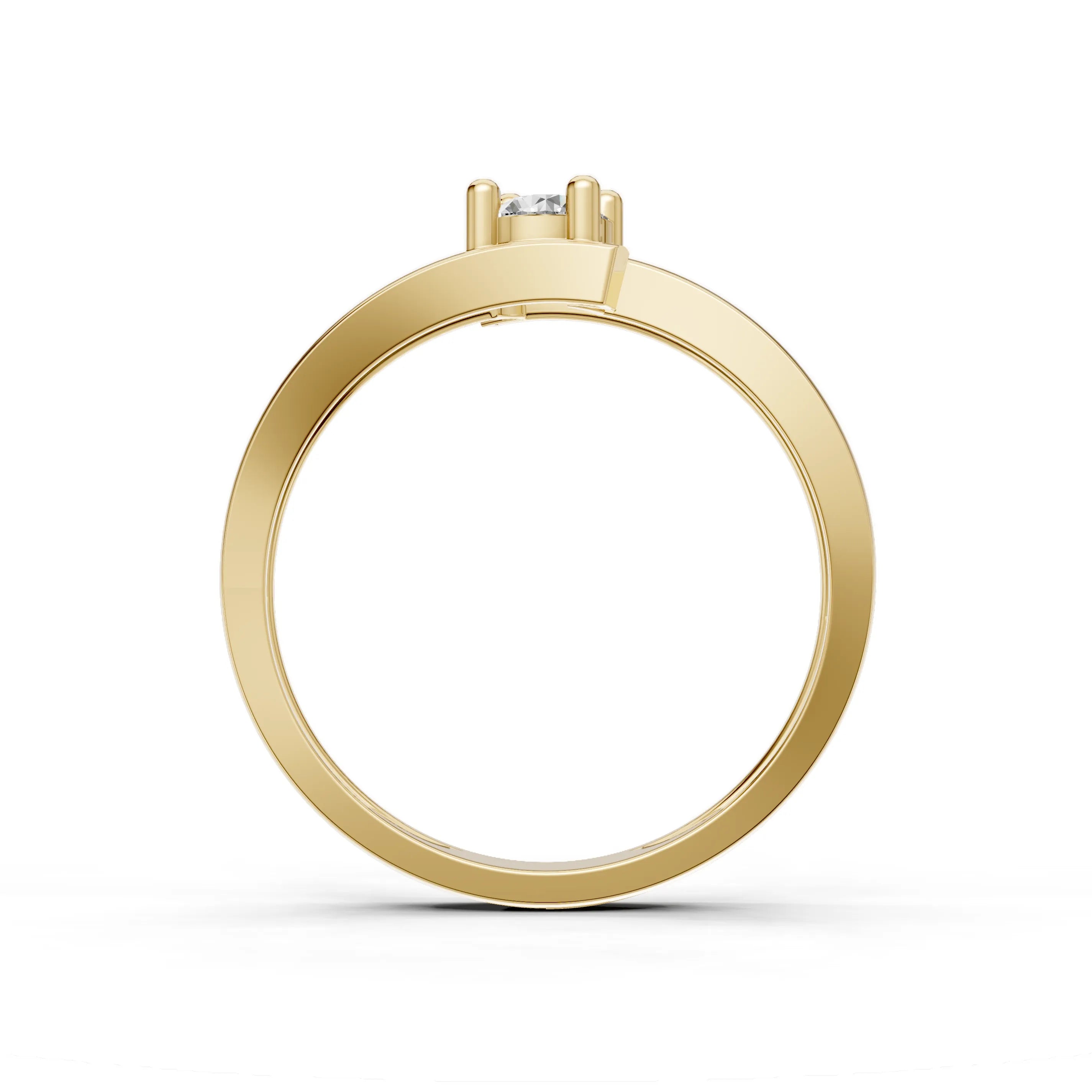 Pargold Solid Gold Solaris Embrace Solitaire Ring -Gold_Diamond_Static_Gold