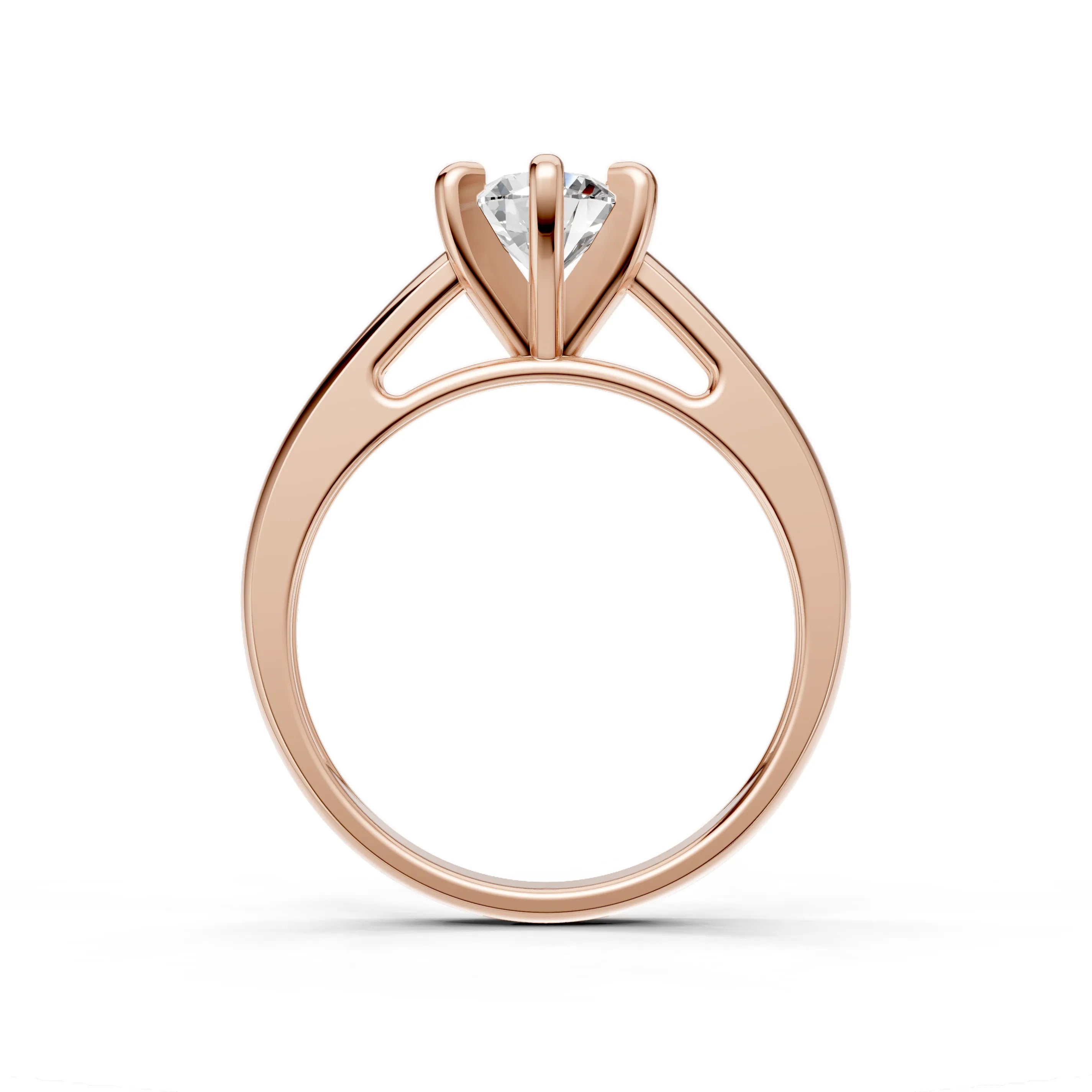 Pargold Solid Gold Solaris Crown Solitaire Ring -Rose_Diamond_Static_Rose