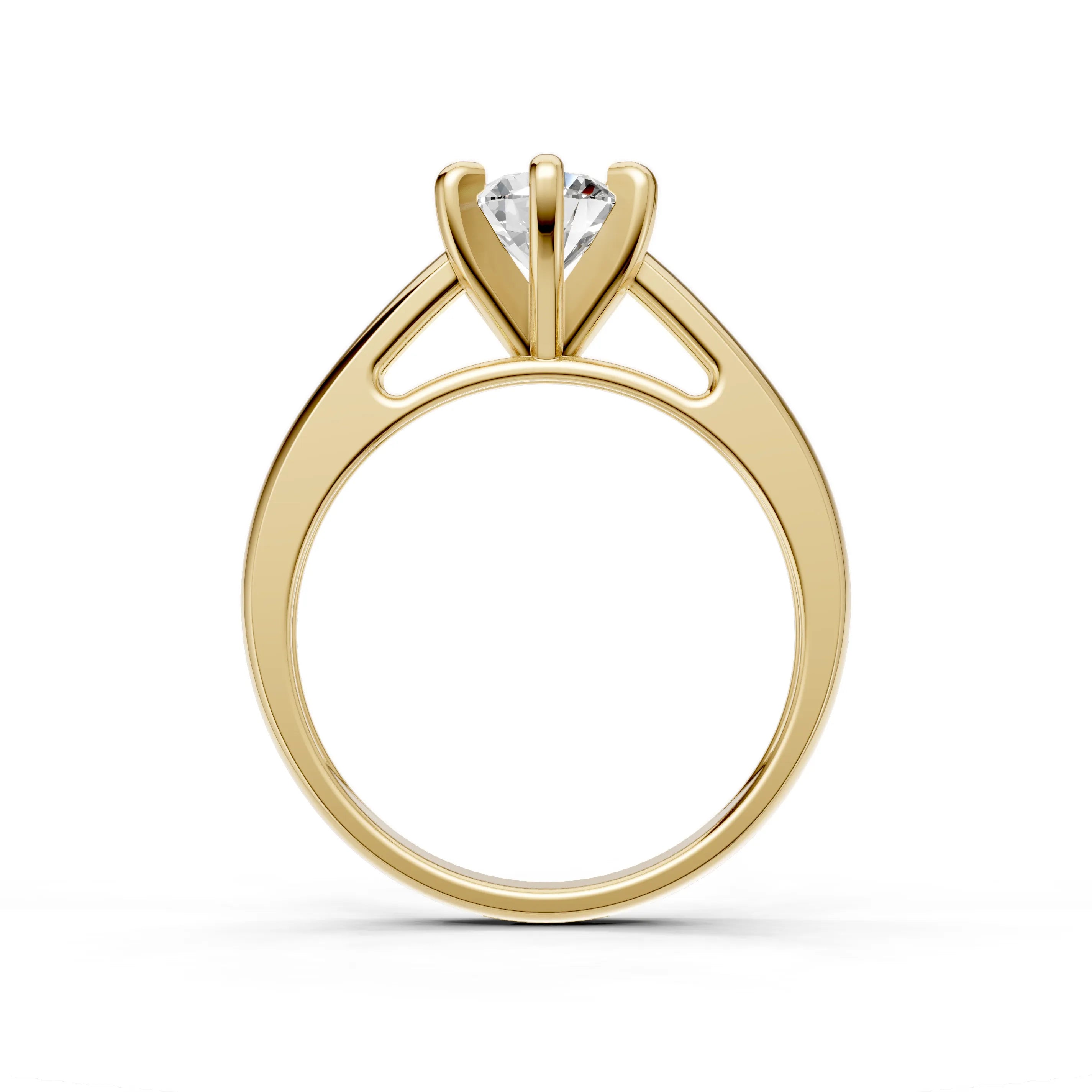 Pargold Solid Gold Solaris Crown Solitaire Ring -Gold_Diamond_Static_Gold