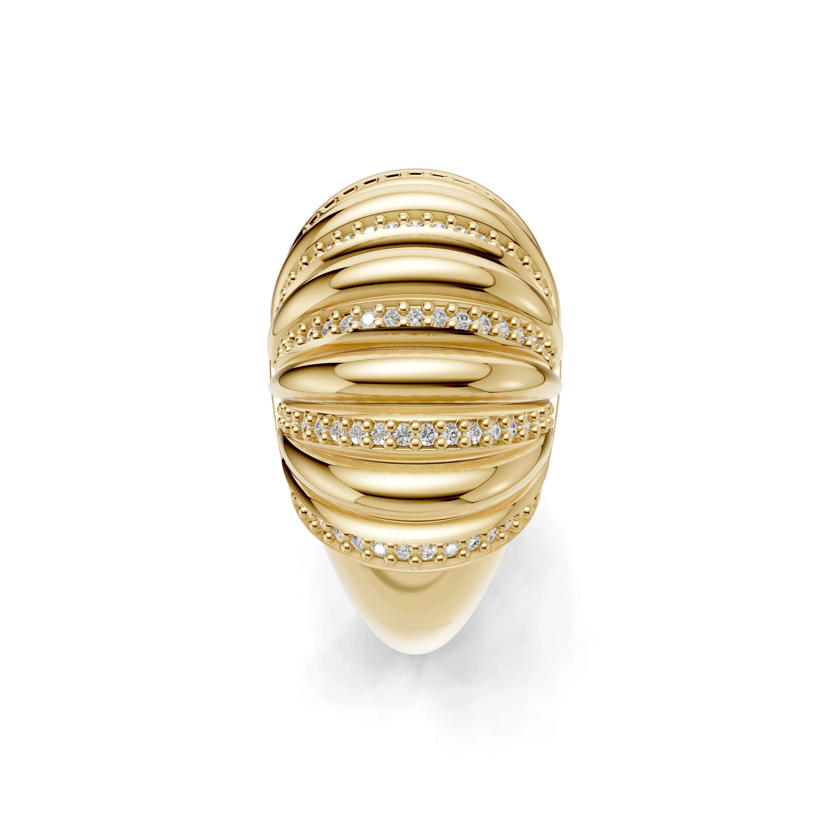 Pargold Solid Gold Gilded Embrace Ornate Ring -Gold_Diamond_Diamond_Static_Gold