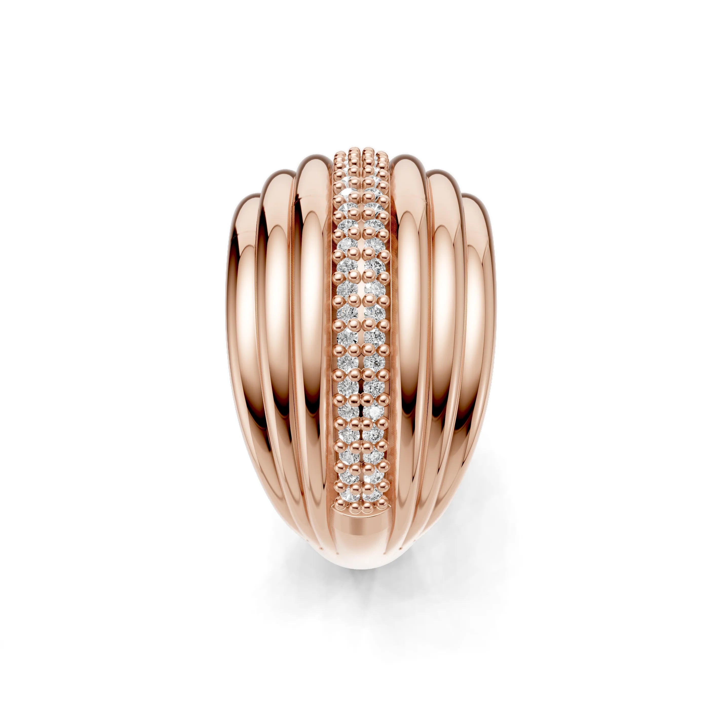 Pargold Solid Gold Rivi√®re Radiance Ring -Rose_Diamond_Diamond_Static_Rose