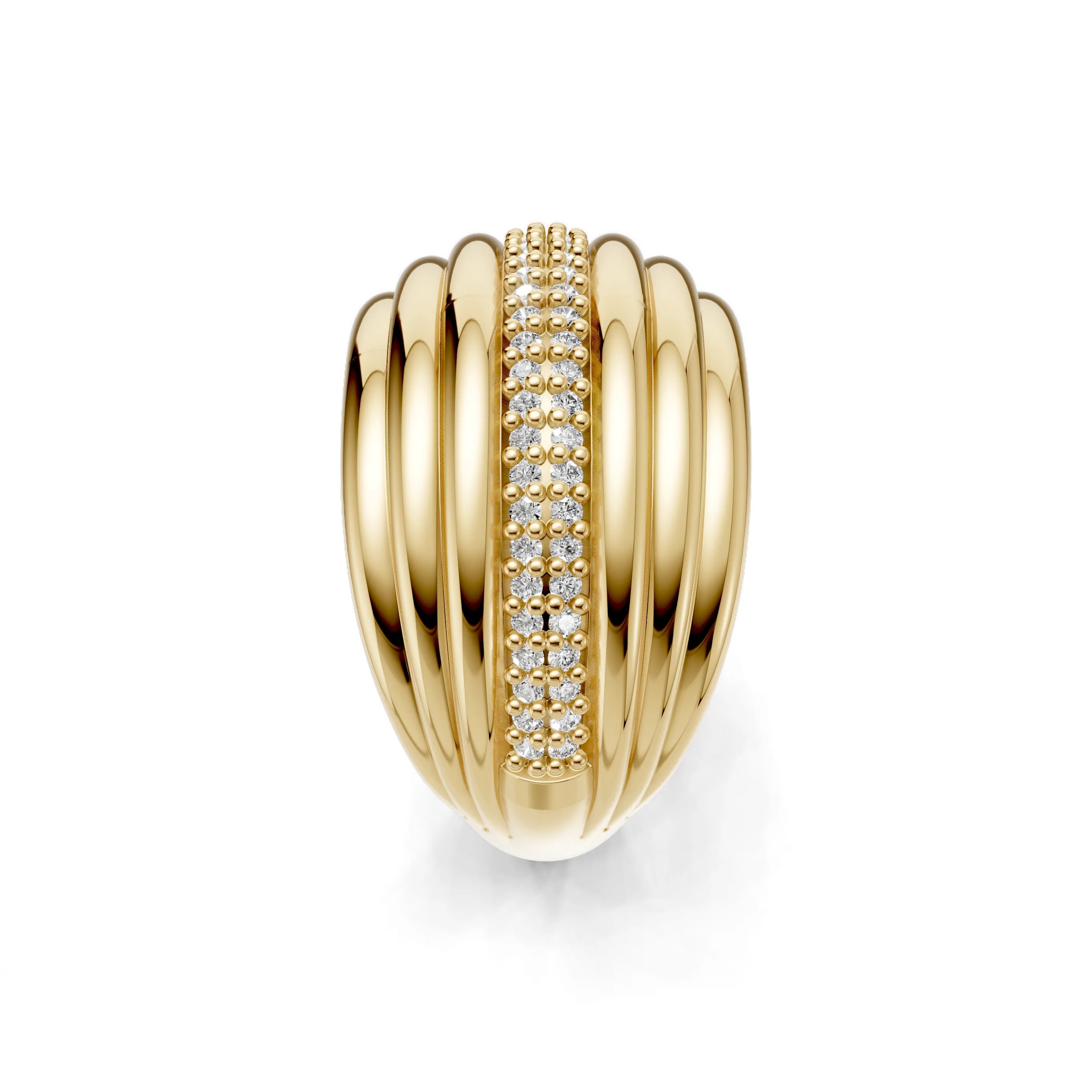 Pargold Solid Gold Rivi√®re Radiance Ring -Gold_Diamond_Diamond_Static_Gold