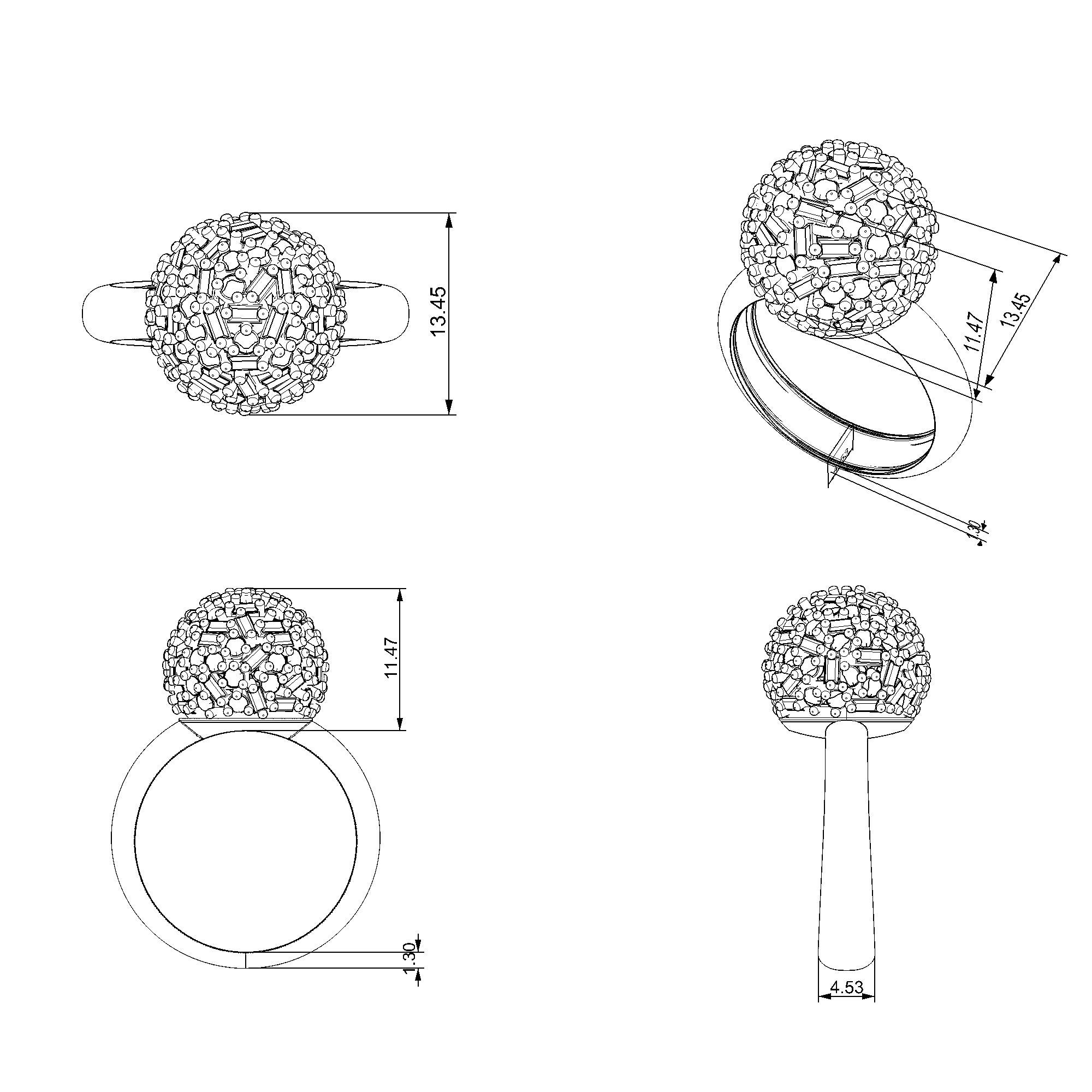 Pargold Solid Gold Solaris Splendor Ring -Static