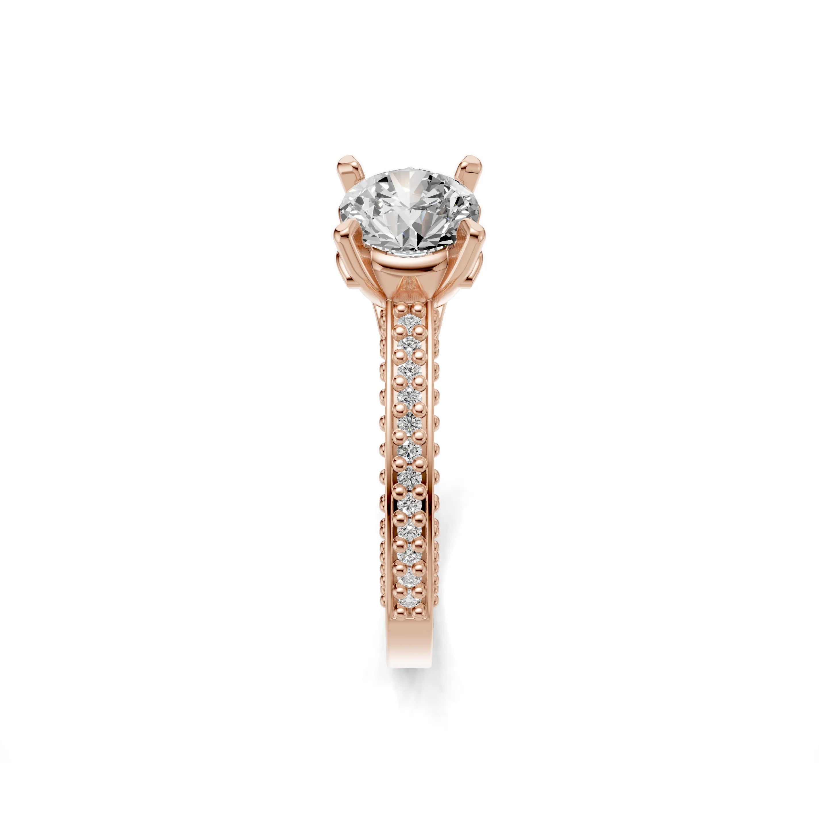 Pargold Solid Gold Evermore Elegance Ring -Rose_Diamond_Diamond_Static_Rose