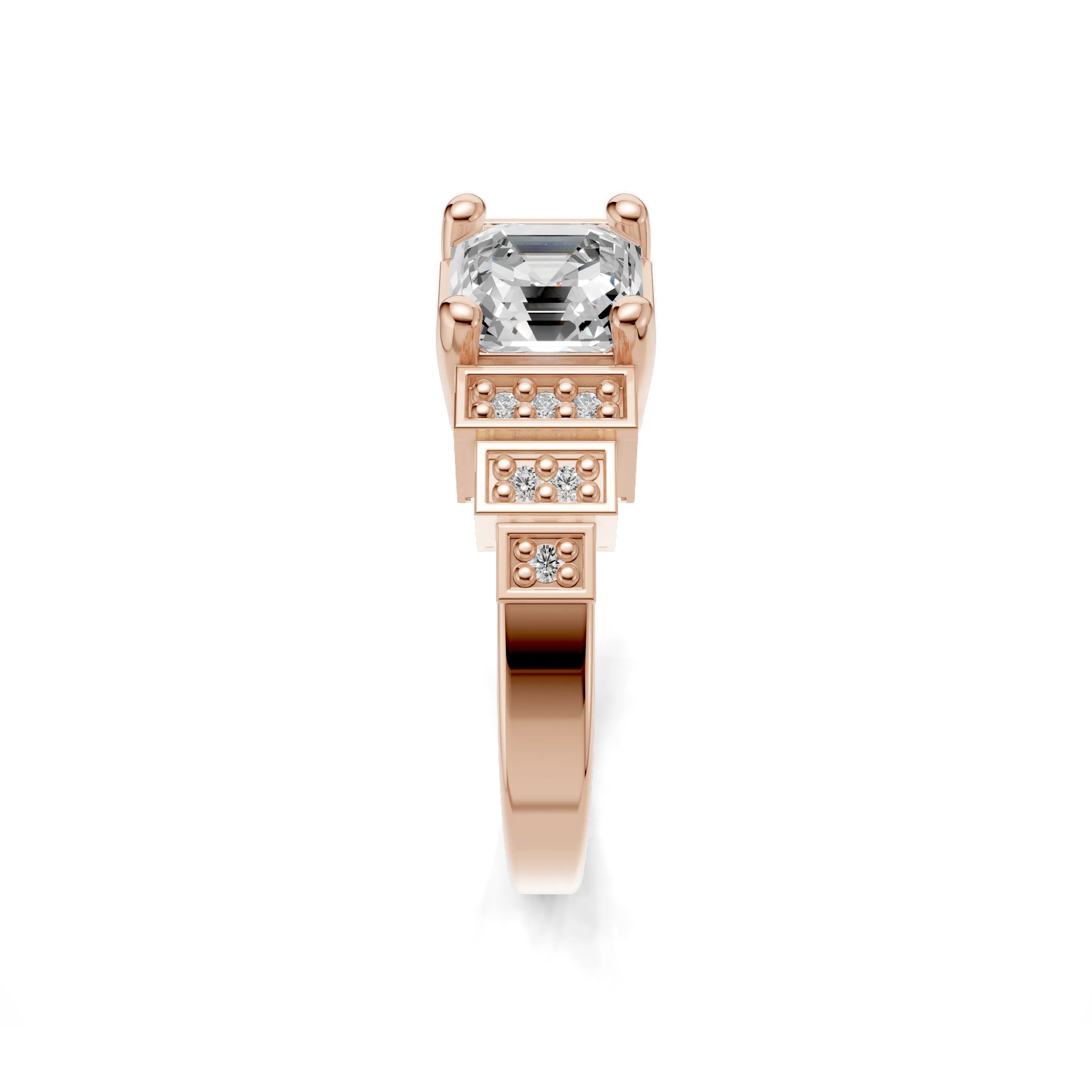 Pargold Solid Gold Regal Radiance Ring -Rose_Diamond_Diamond_Static_Rose