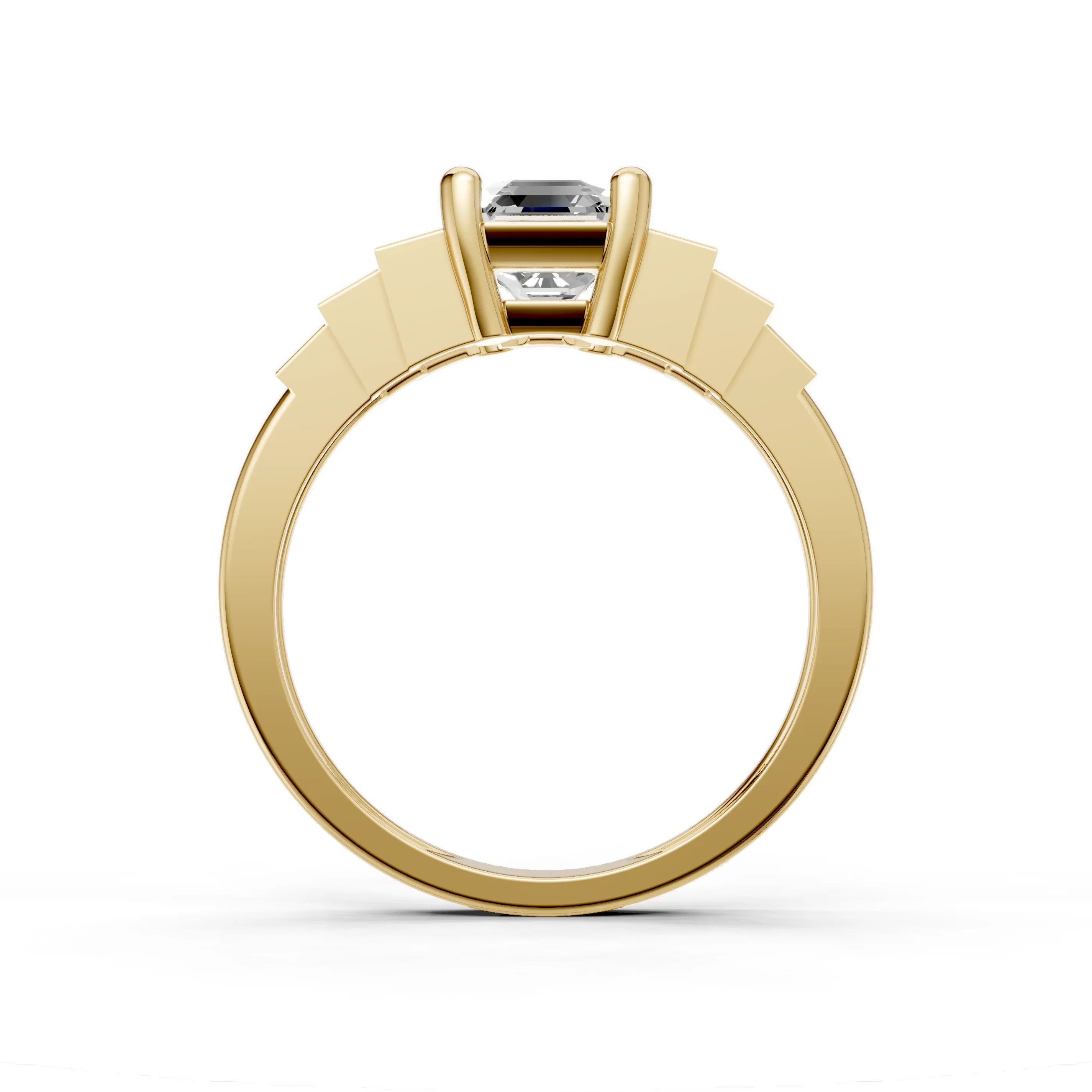 Pargold Solid Gold Regal Radiance Ring -Gold_Diamond_Diamond_Static_Gold