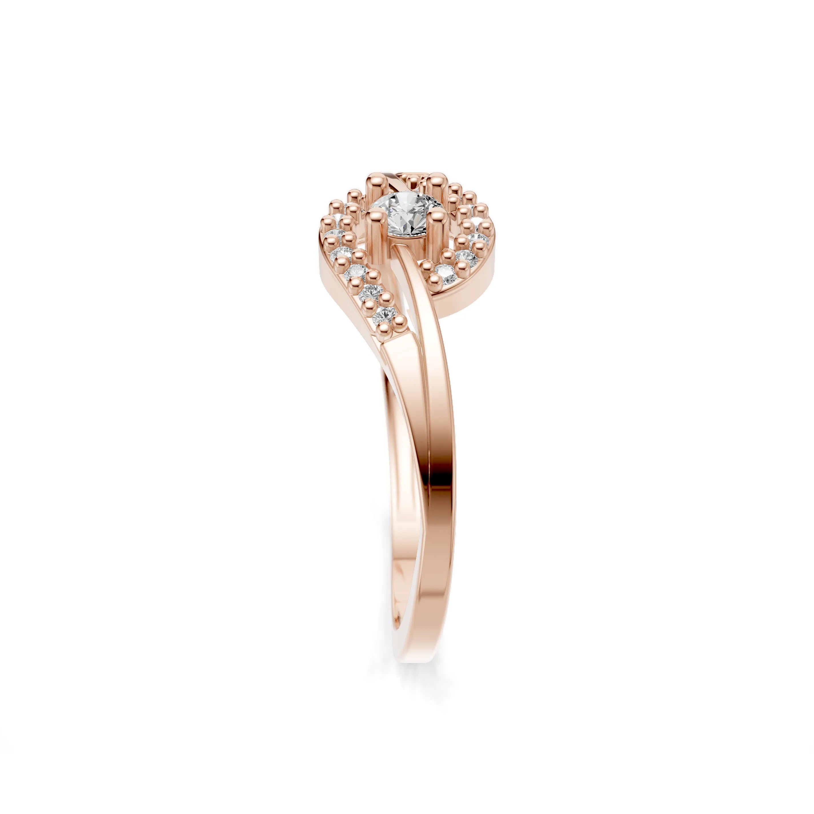 Pargold Solid Gold Orbit Brilliance Ring -Rose_Diamond_Diamond_Static_Rose