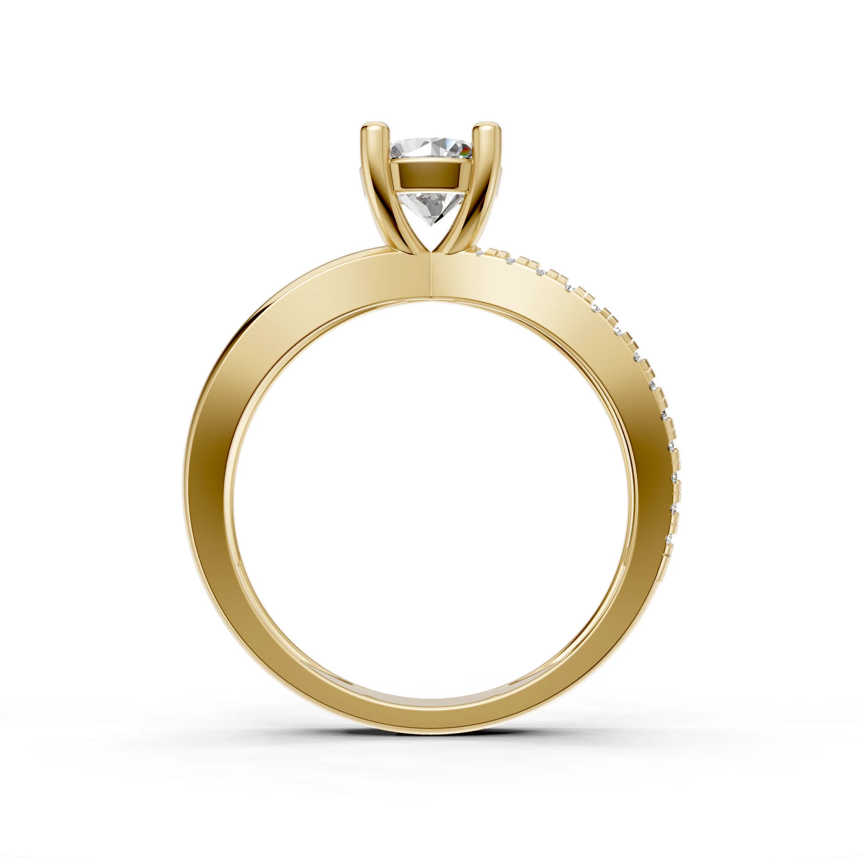 Pargold Solid Gold Golden Eclat Solitaire Ring -Gold_Diamond_Diamond_Static_Gold