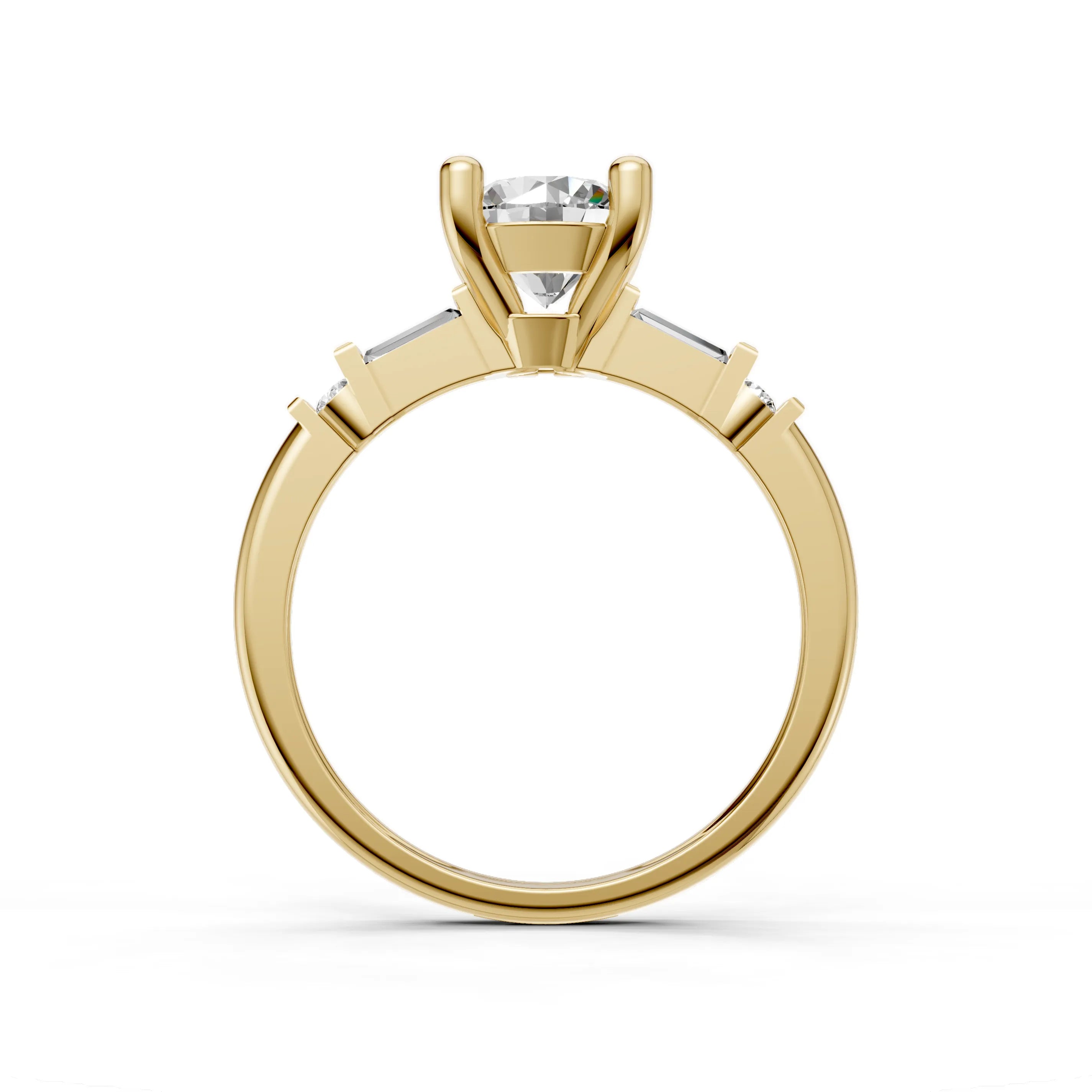 Pargold Solid Gold Solstice Baguette Brilliance Ring -Gold_Diamond_Diamond_Static_Gold