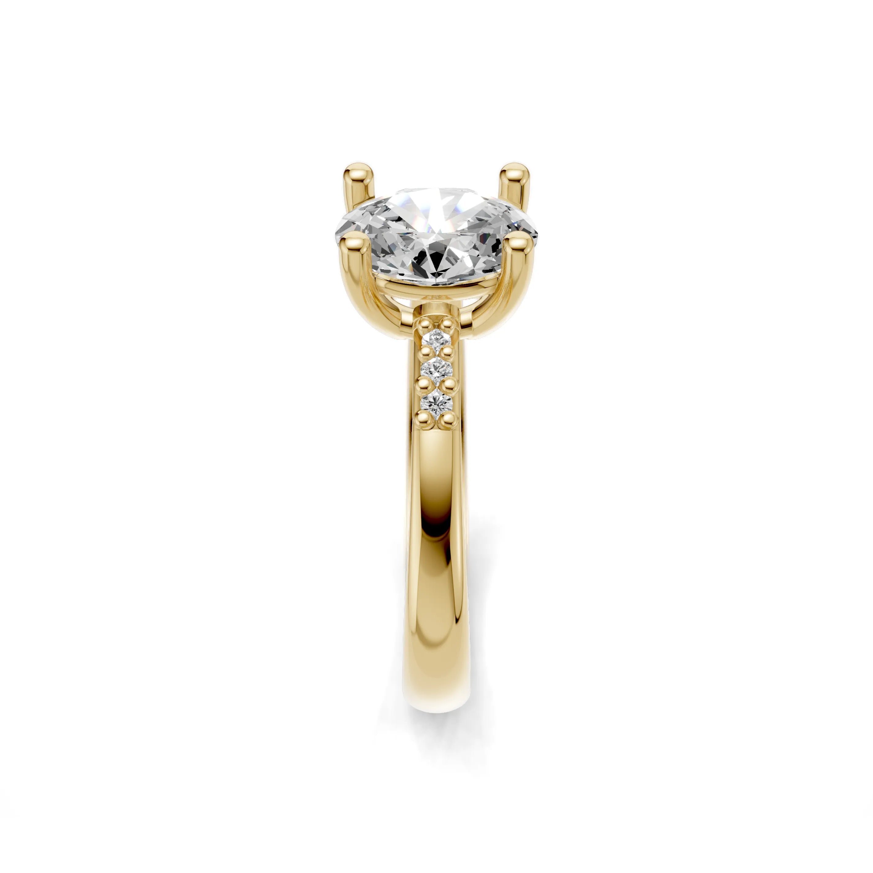 Pargold Solid Gold Aurelia Sparkle Halo Gemstone Ring -Gold_Diamond_Diamond_Static_Gold