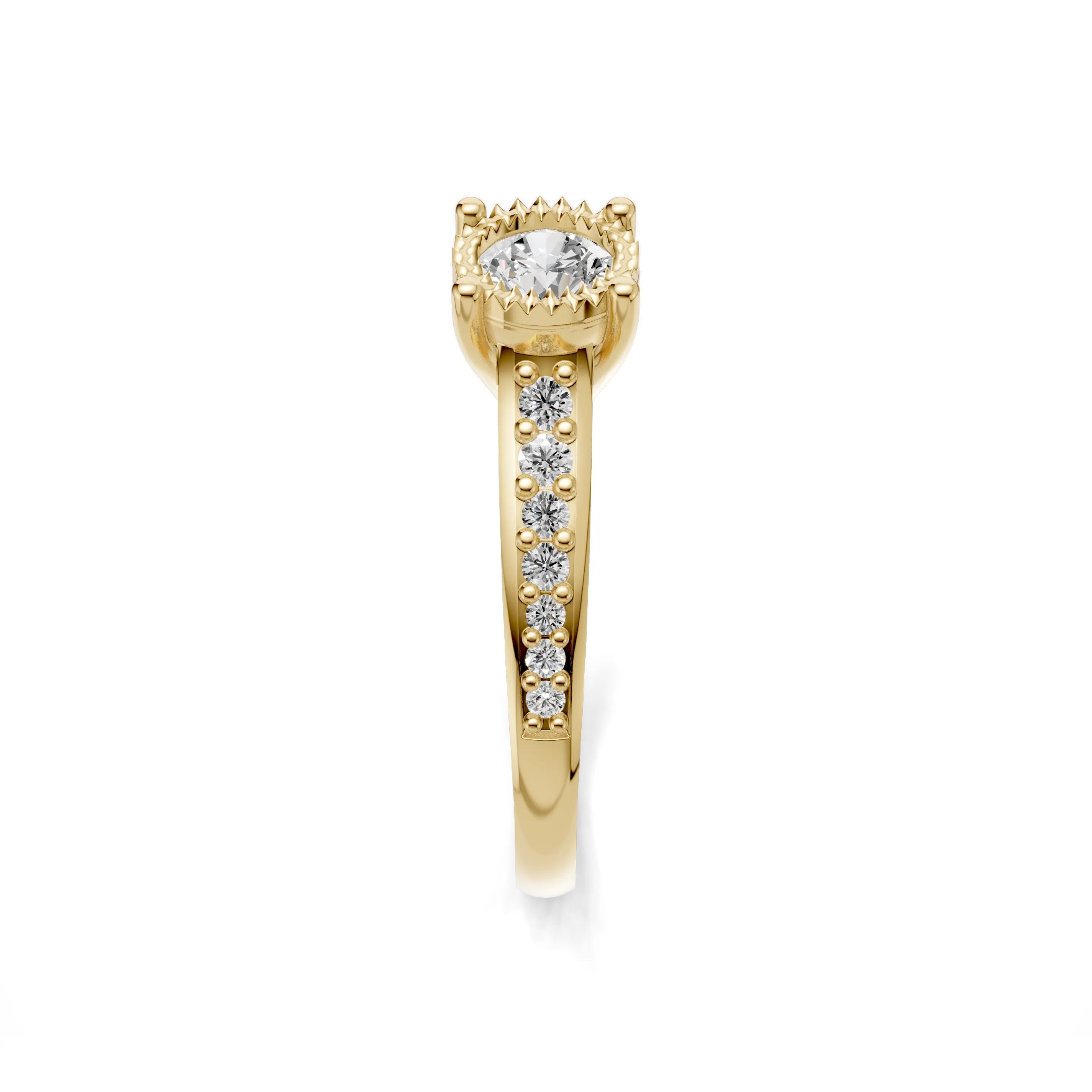 Pargold Solid Gold Radiant Coronet Pav√© Ring -Gold_Diamond_Diamond_Static_Gold