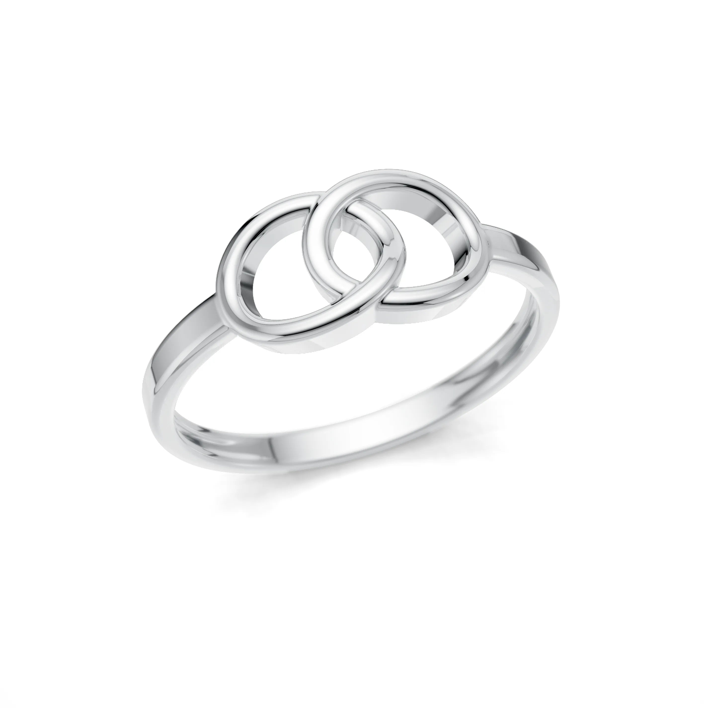 Pargold Solid Gold Timeless Embrace Infinity Ring -Silver_Static_Silver