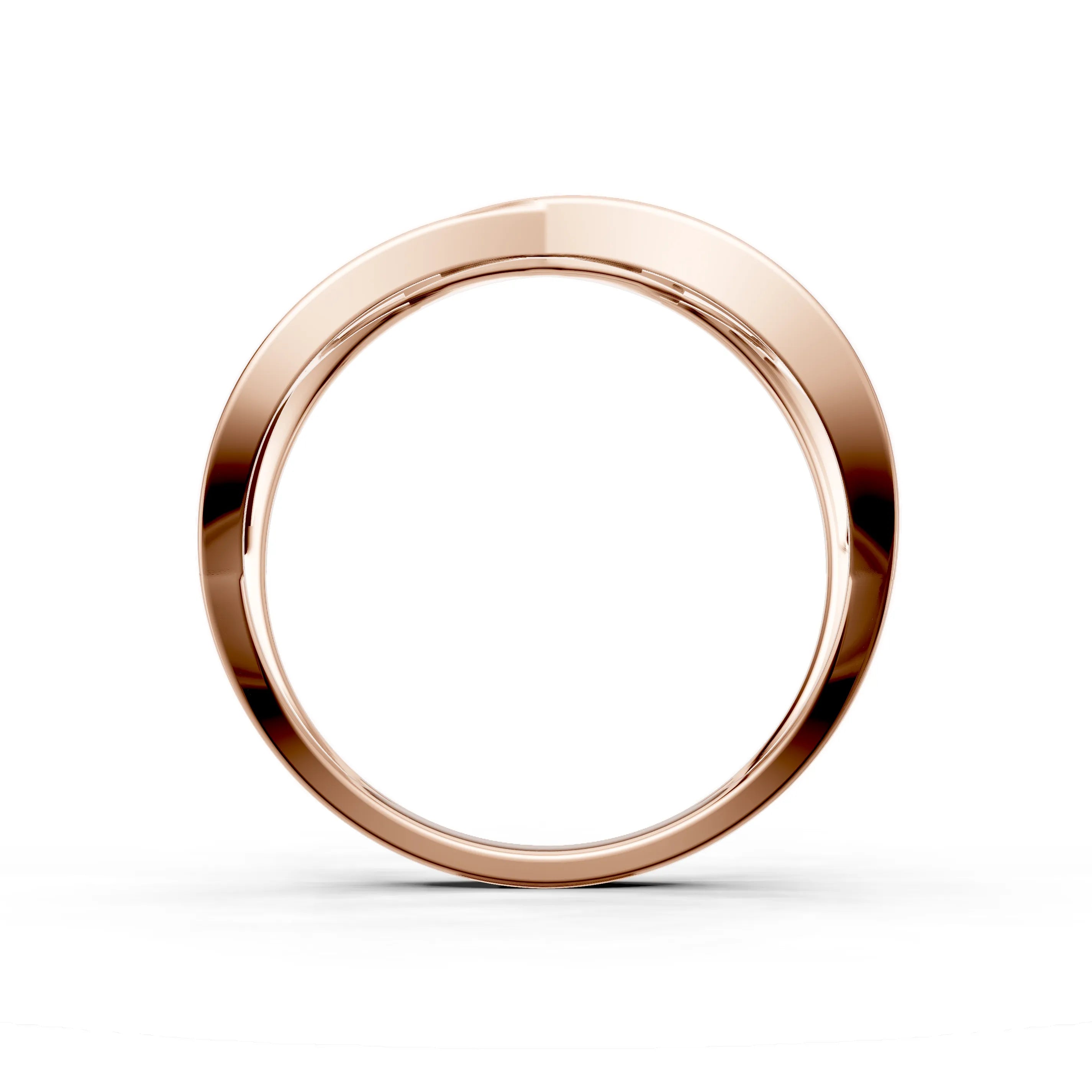 Pargold Solid Gold Modern Cascade Gold Ring -Rose_Static_Rose