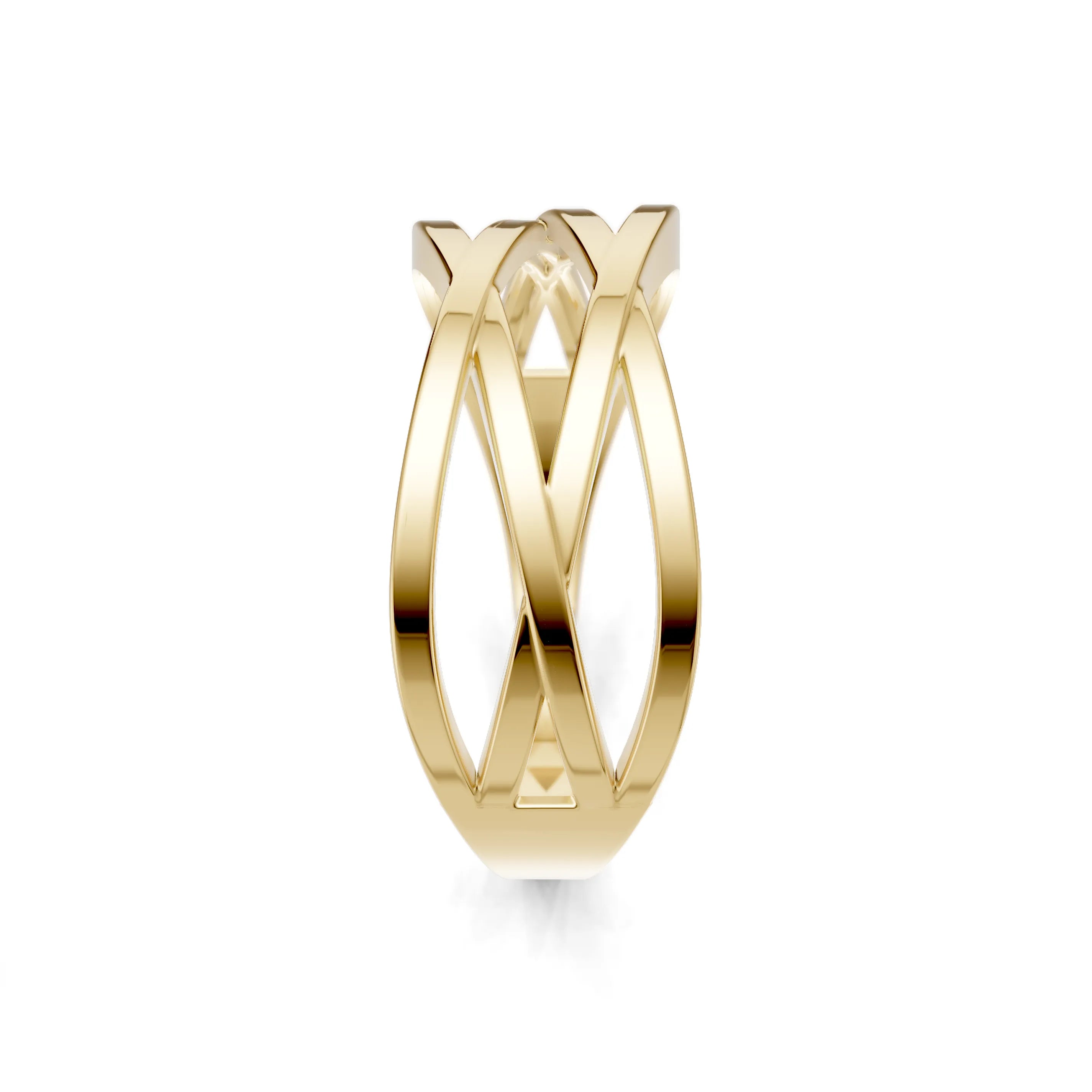 Pargold Solid Gold Modern Cascade Gold Ring -Gold_Static_Gold