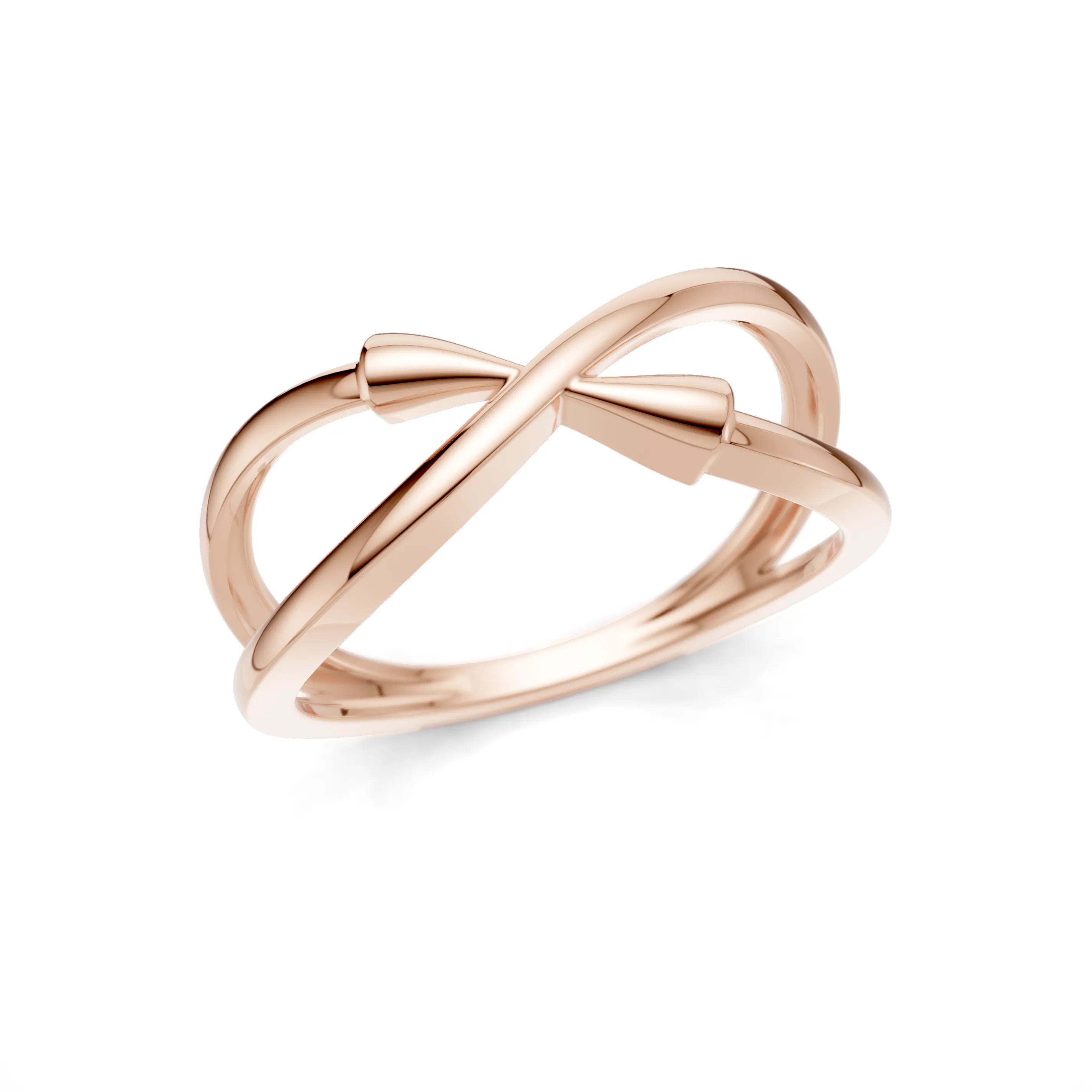 Pargold Solid Gold Infinity Embrace Gold Ring -Rose_Static_Rose