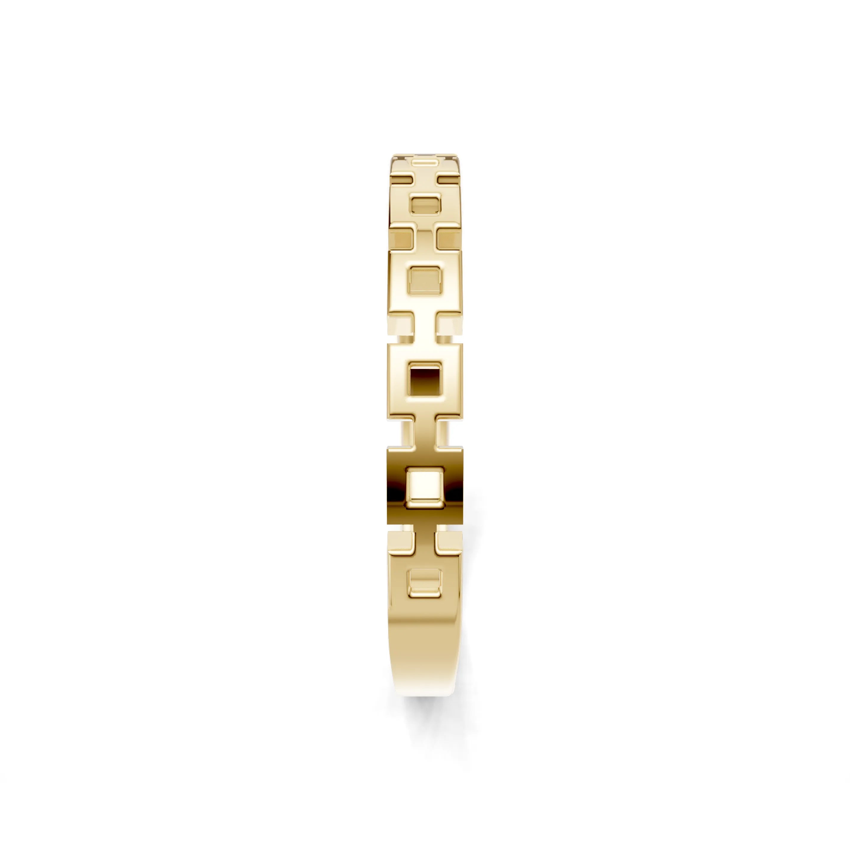 Pargold Solid Gold Artisan Geometric Band Ring -Gold_Static_Gold