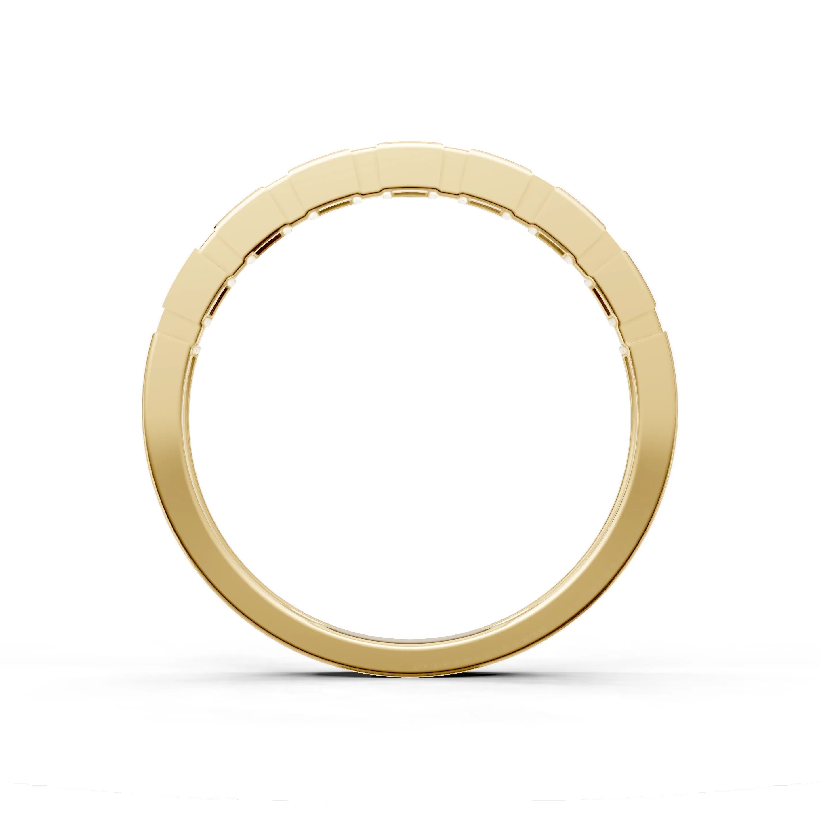 Pargold Solid Gold Artisan Geometric Band Ring -Gold_Static_Gold