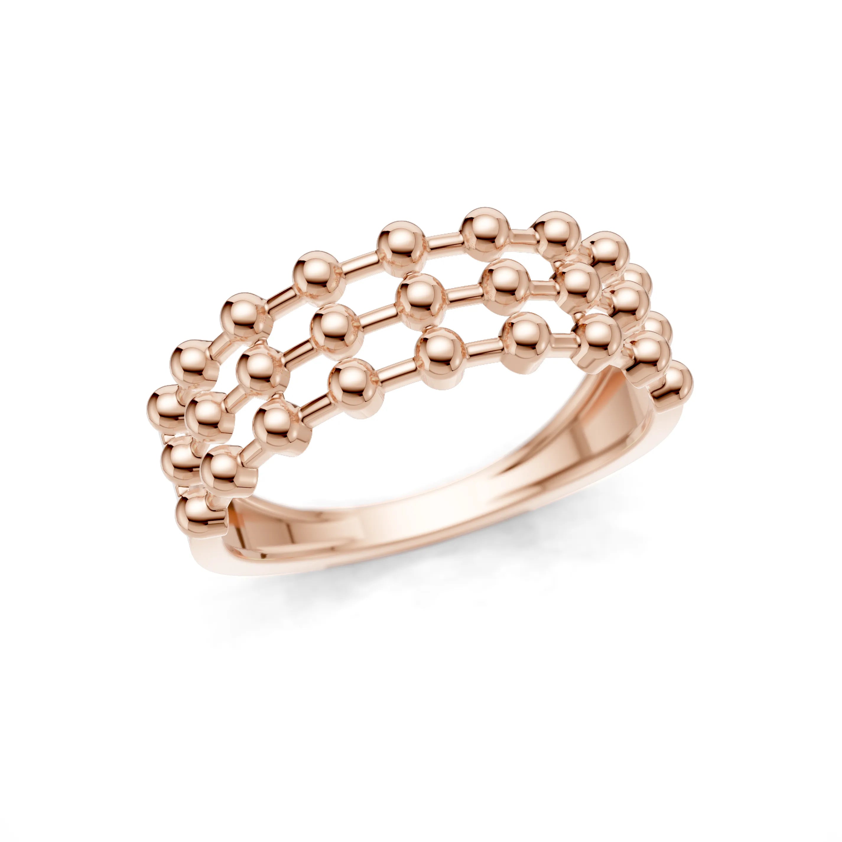 Pargold Solid Gold Golden Sphere Elegance Band -Rose_Static_Rose