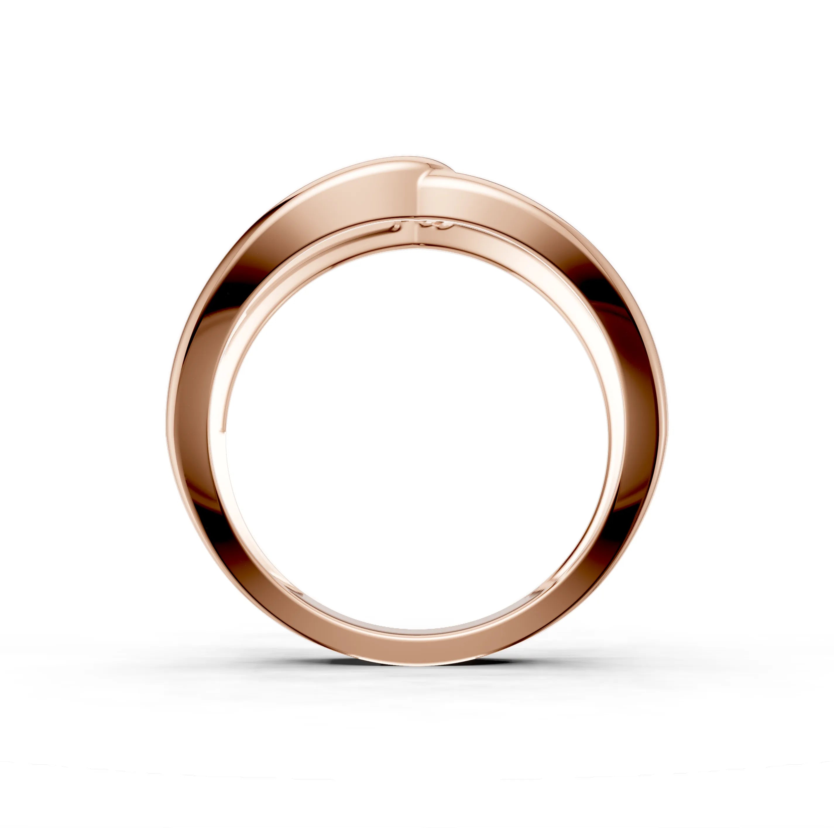 Pargold Solid Gold Twisted Elegance Infinity Ring -Rose_Static_Rose