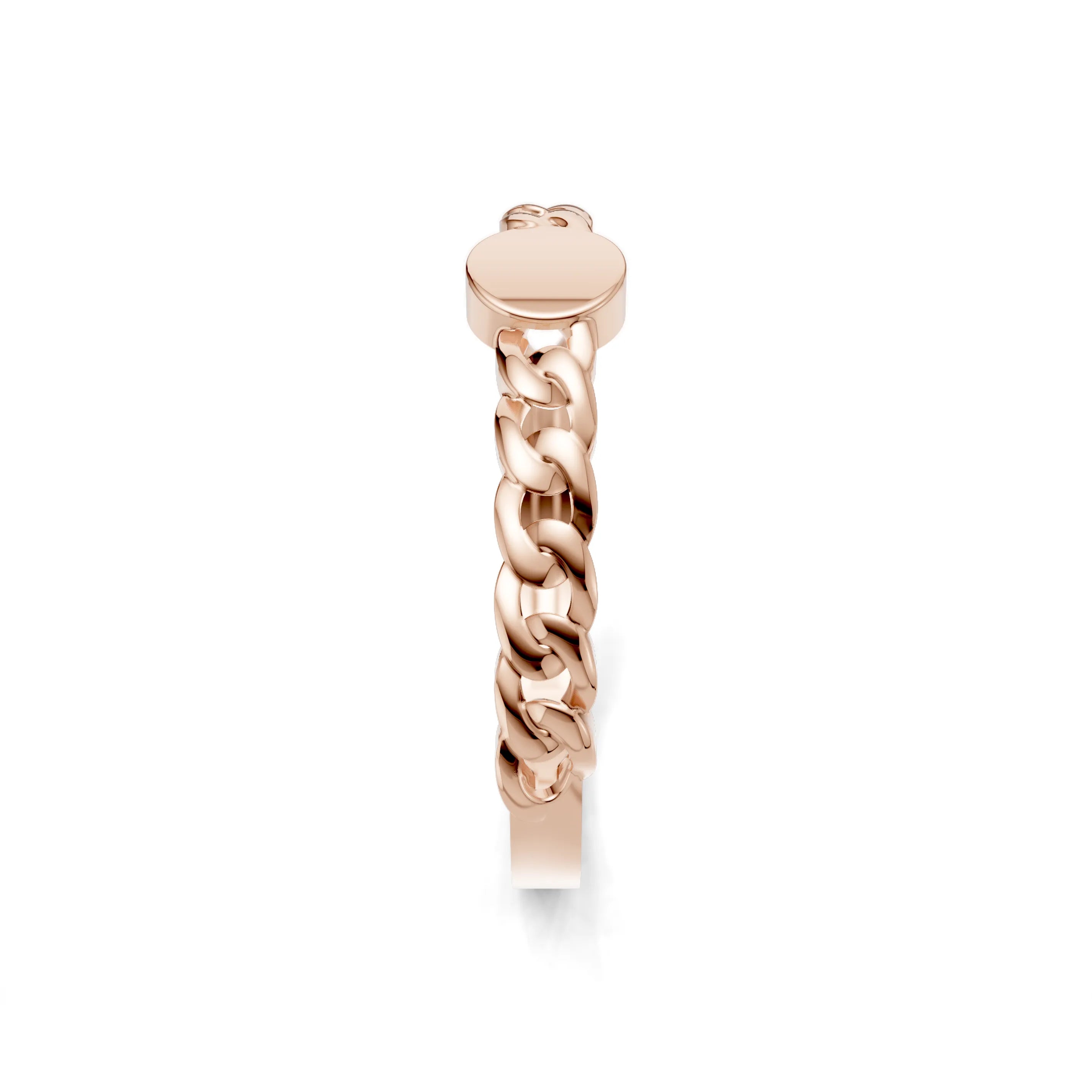 Pargold Solid Gold Luxe Twisted Band Emblem Ring -Rose_Static_Rose