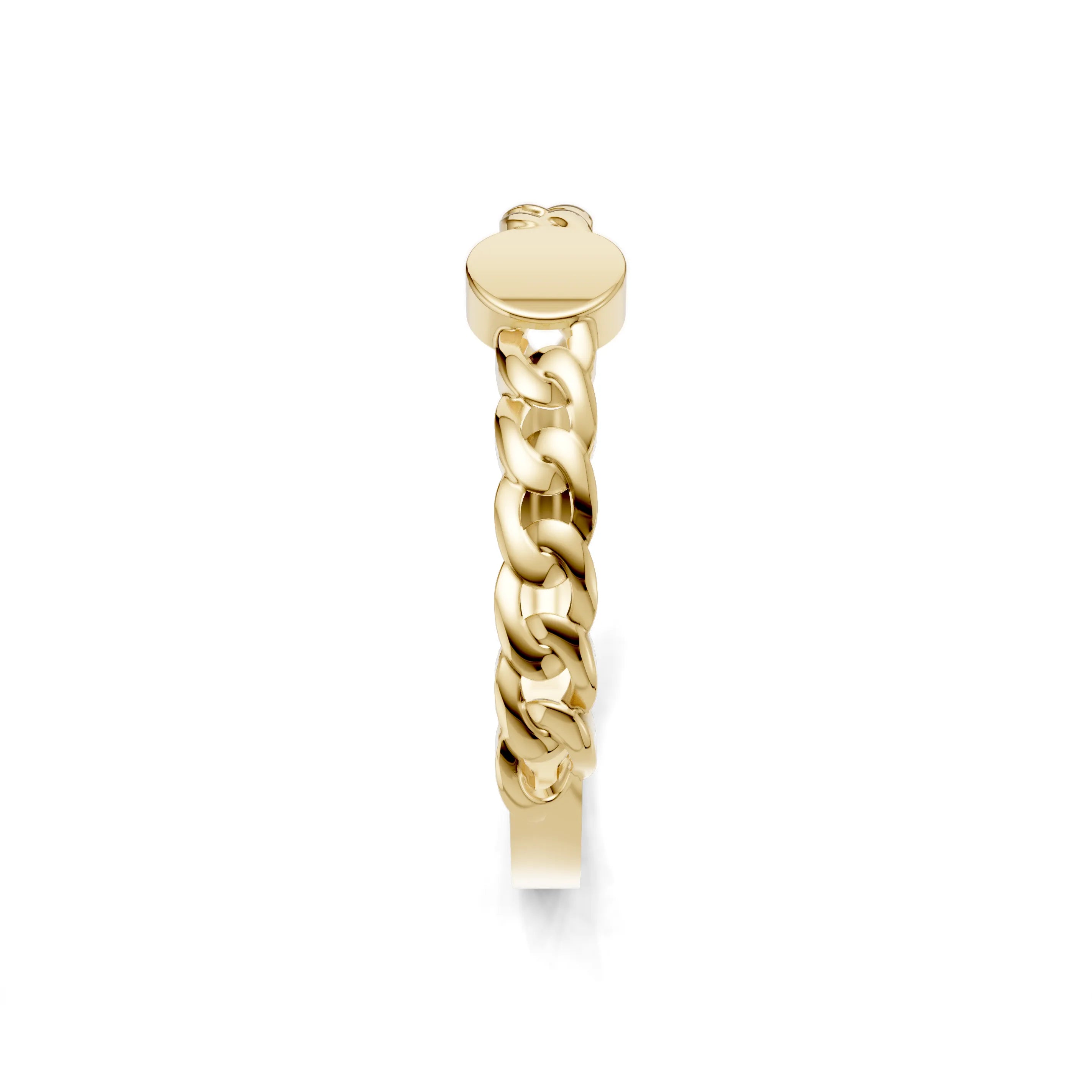 Pargold Solid Gold Luxe Twisted Band Emblem Ring -Gold_Static_Gold