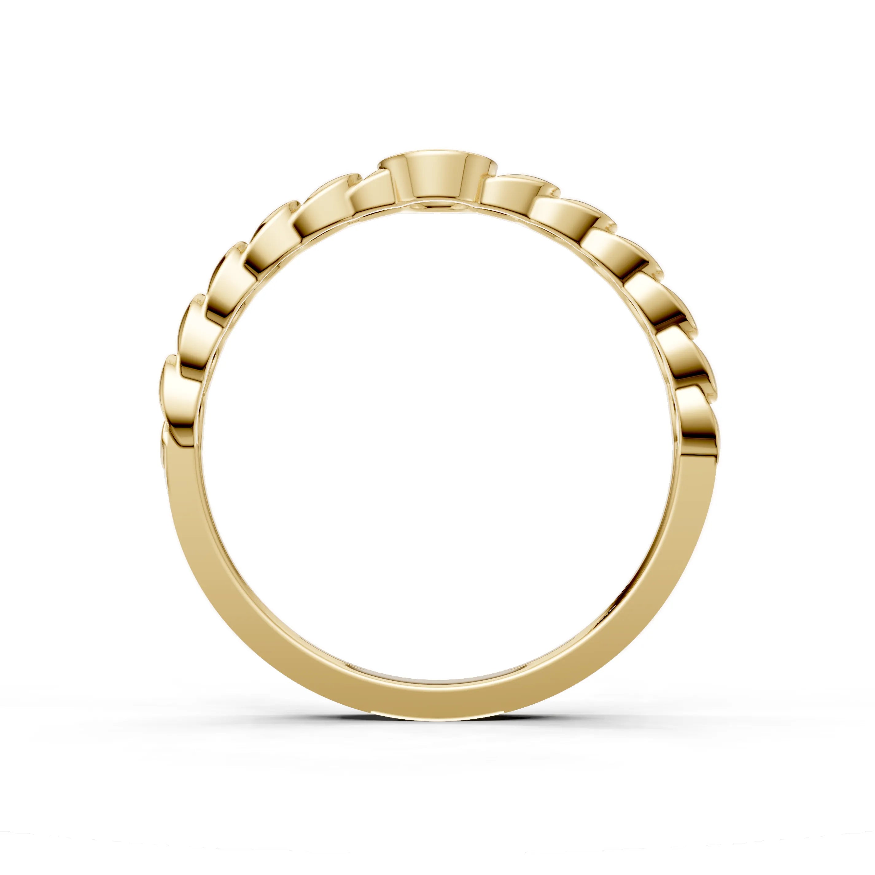 Pargold Solid Gold Luxe Twisted Band Emblem Ring -Gold_Static_Gold