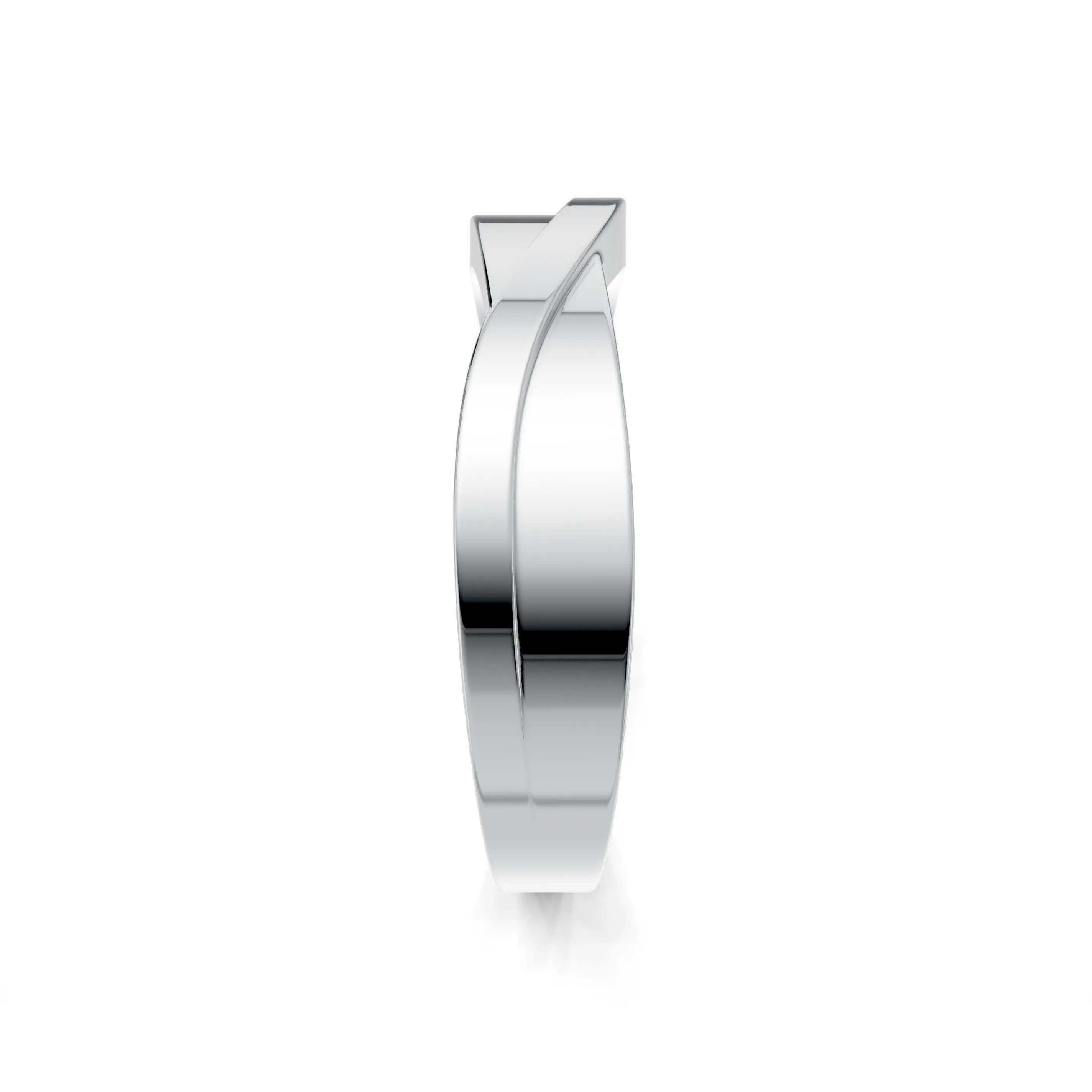 Pargold Solid Gold Modern Elegance Wave Band -Silver_Static_Silver