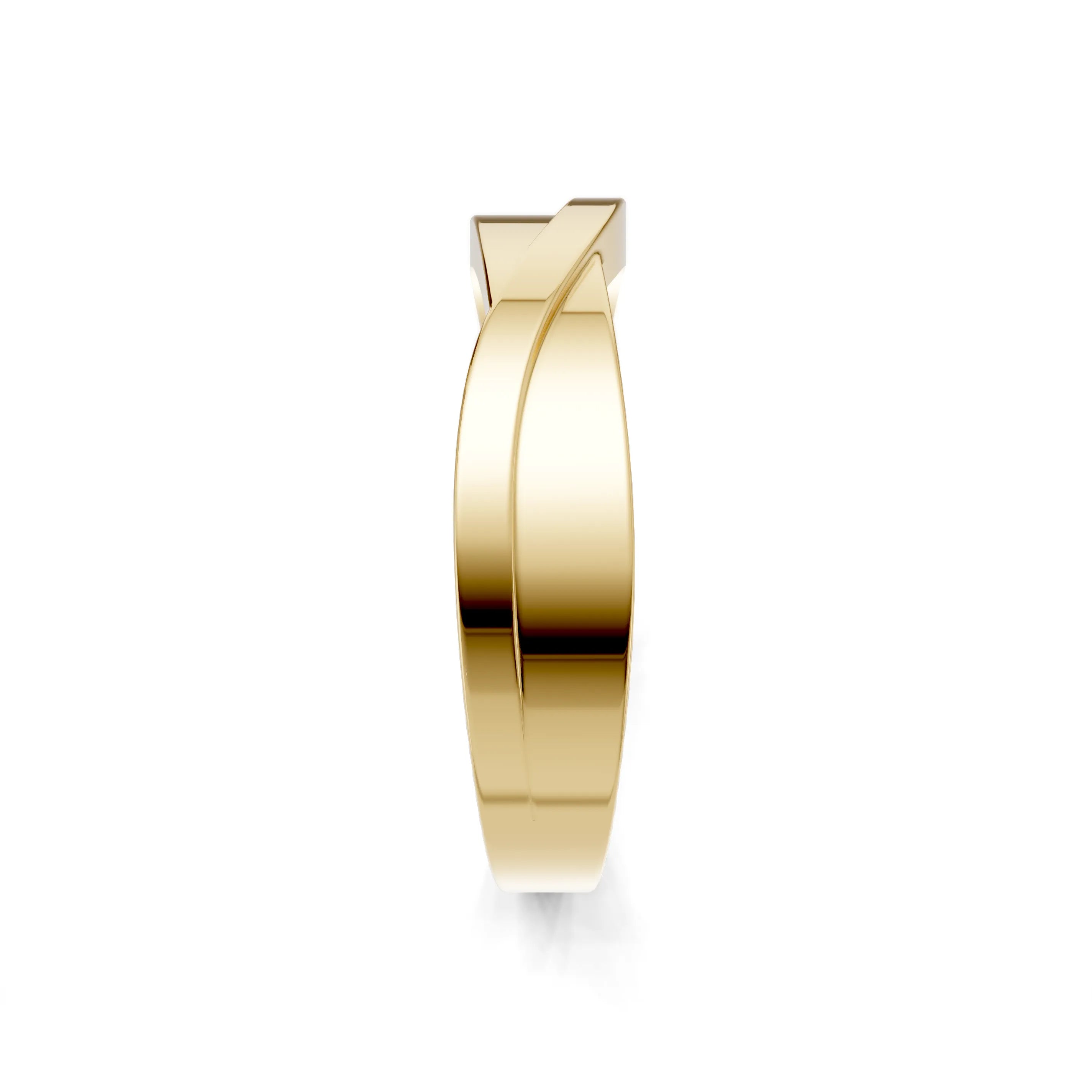 Pargold Solid Gold Modern Elegance Wave Band -Gold_Static_Gold