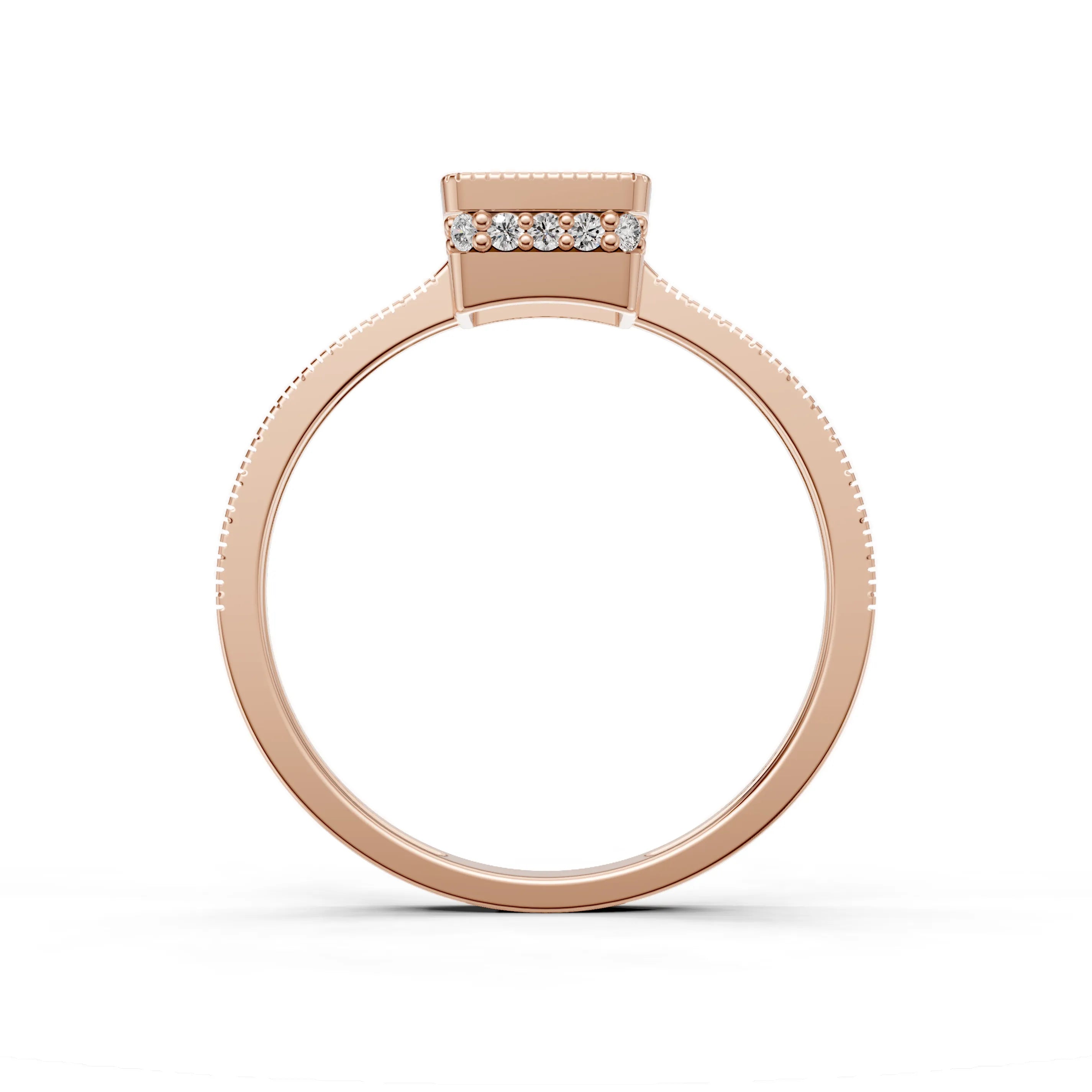 Pargold Solid Gold Elegant Oval Solitaire Ring -Rose_Diamond_Diamond_Static_Rose