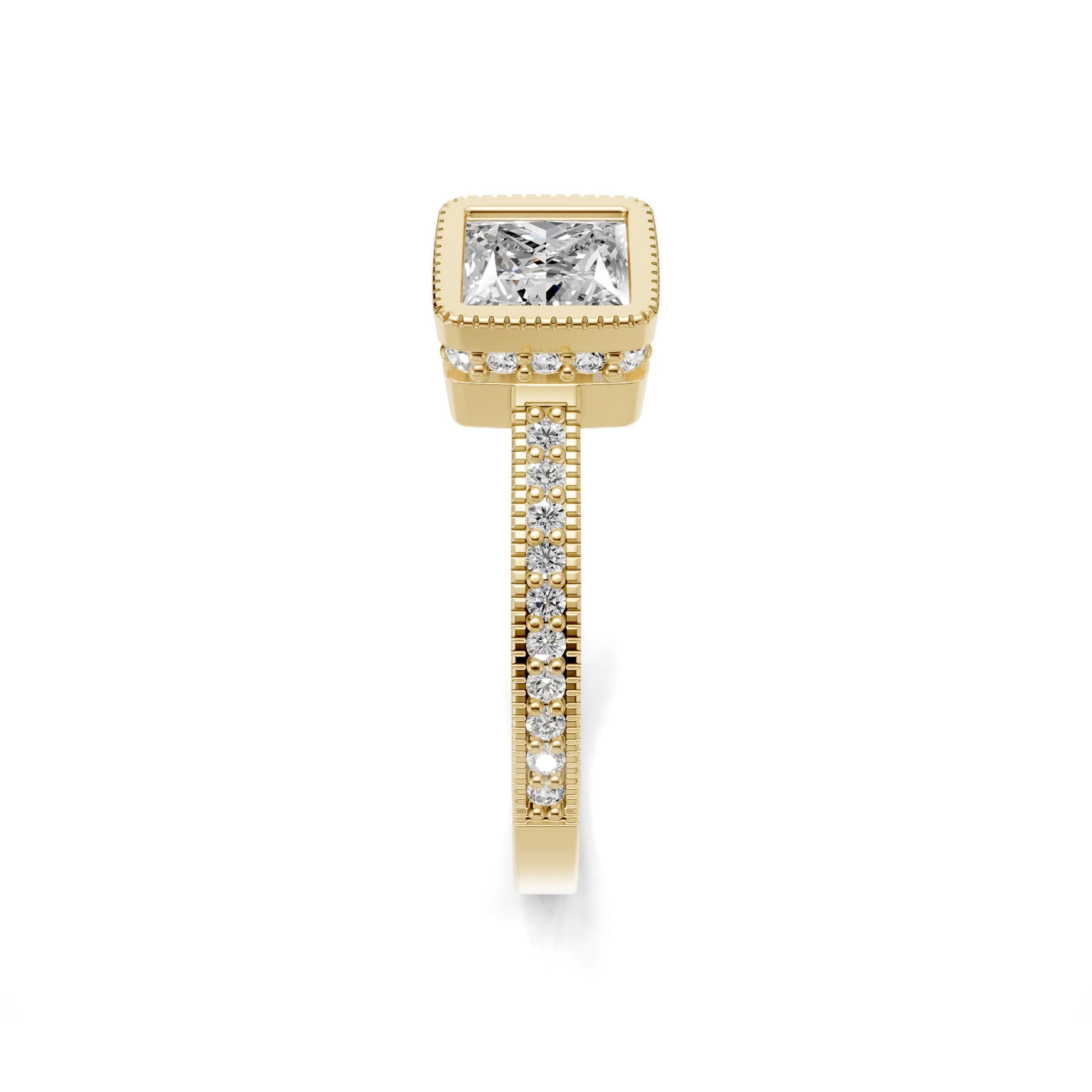 Pargold Solid Gold Elegant Oval Solitaire Ring -Gold_Diamond_Diamond_Static_Gold