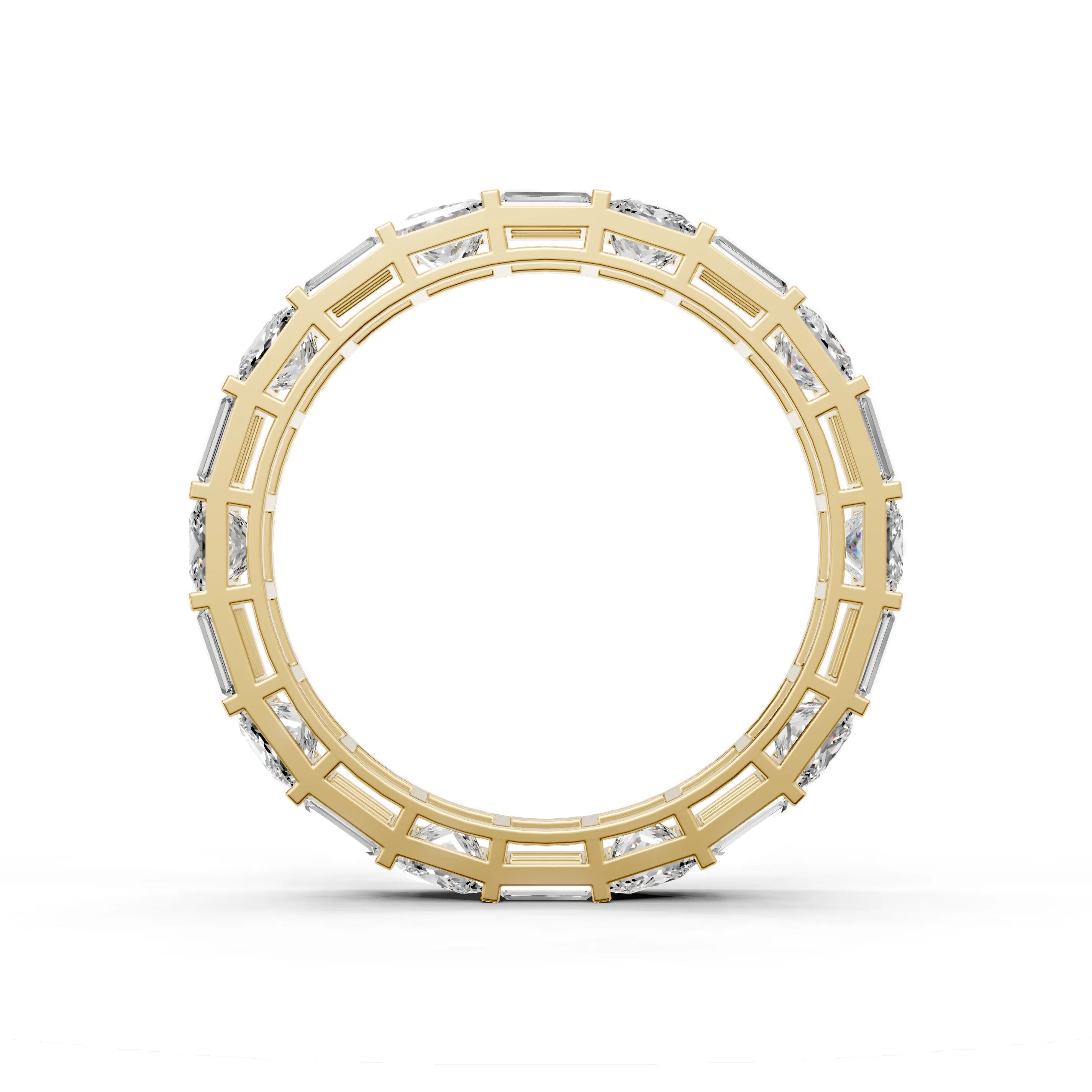 Pargold Solid Gold Princess Eternity Ring -Gold_Diamond_Diamond_Static_Gold